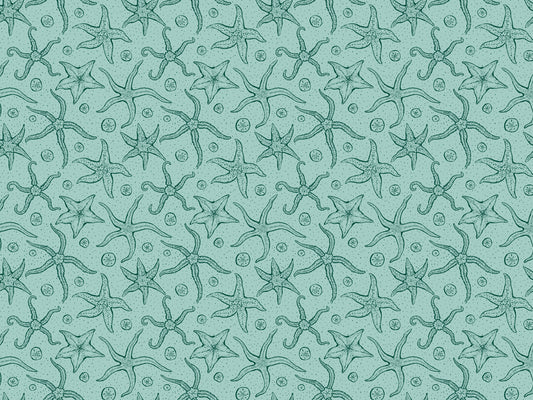 Carta da parati echinodermi azzurro