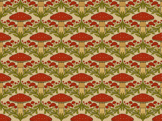 Heritage Mushroom Red Wallpaper