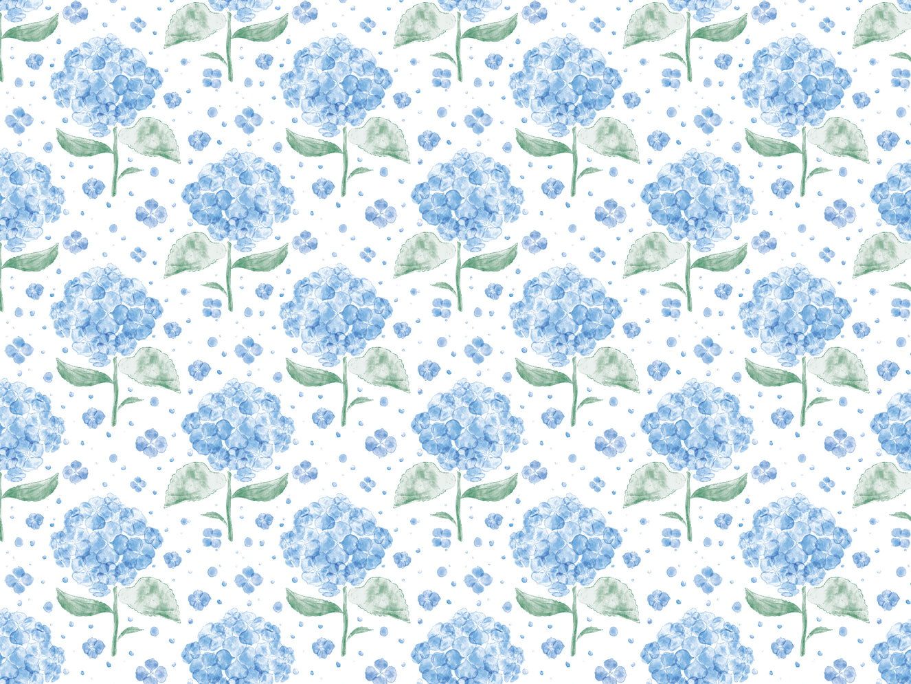 Blauwe hortensia in het luchtbehang