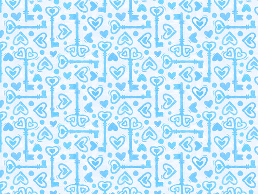 Key to The Heart Blue Wallpaper