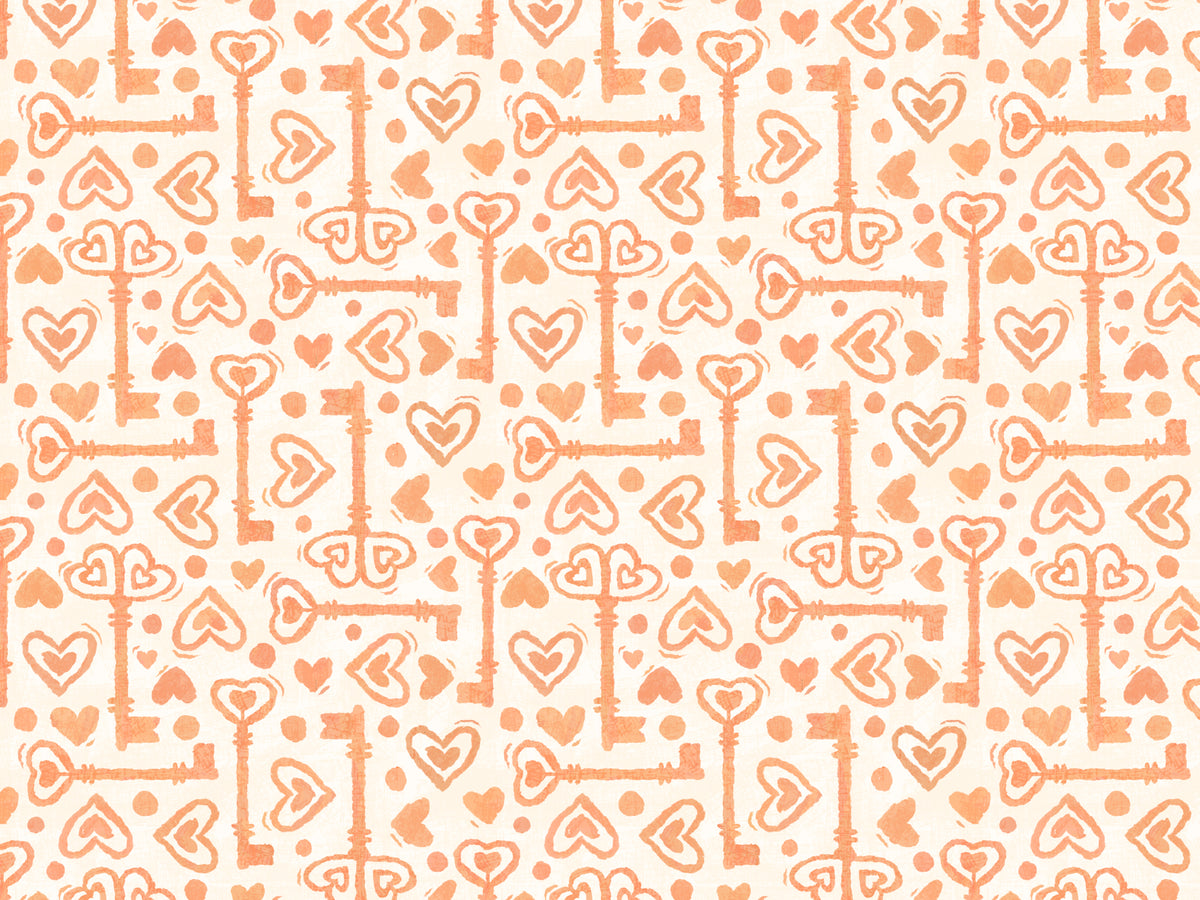 Avain sydämen persikkataustakuvaan in your room — zoomed