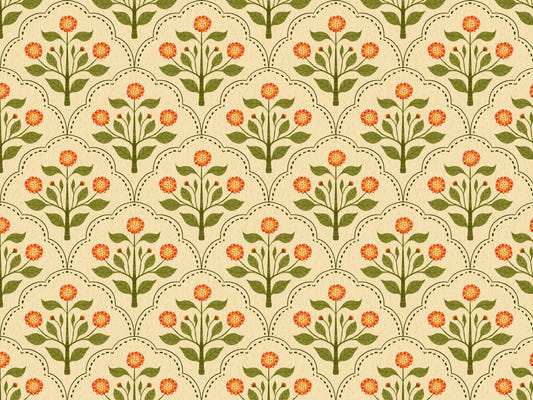 Orange lantana blomster tapet