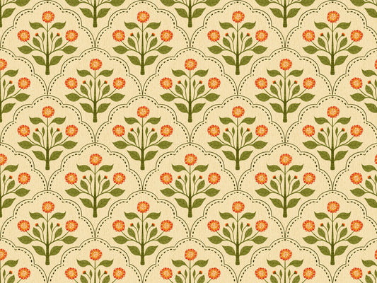 Orange Lantana Flowers Wallpaper