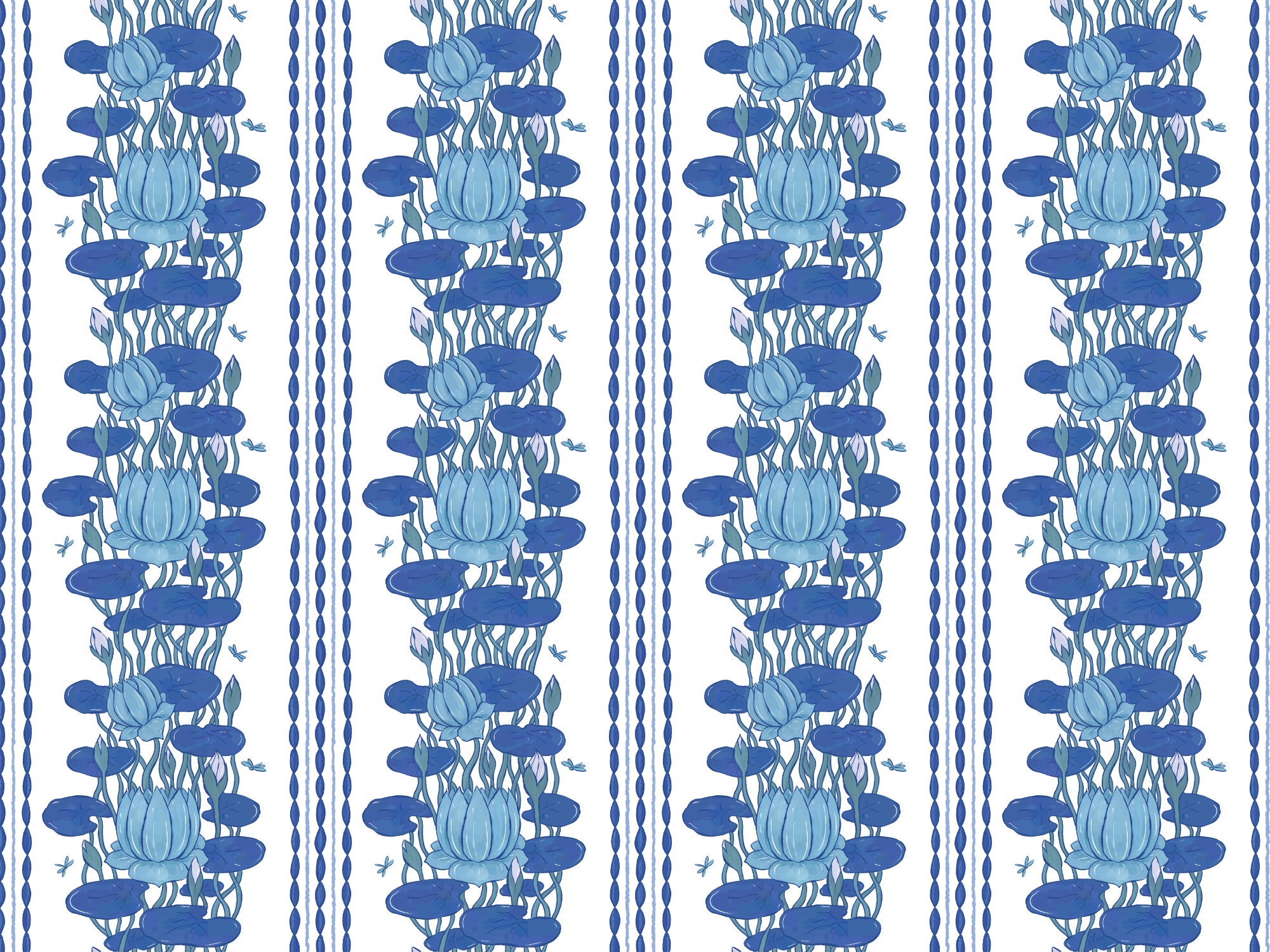 Lotus Stripe Wallpaper for Walls