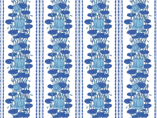Lotus Stripe Wallpaper for Walls