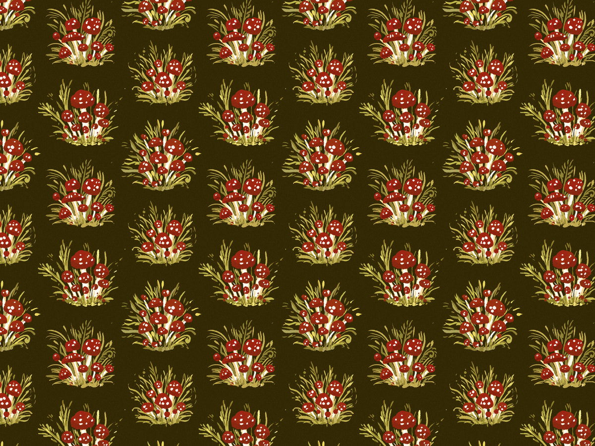 Pilzbrüche dunkle Tapete in your room — zoomed