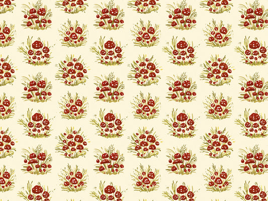 Svampe Millefleurs let tapet