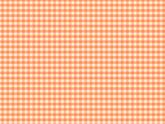Peach Gingham Wallpaper