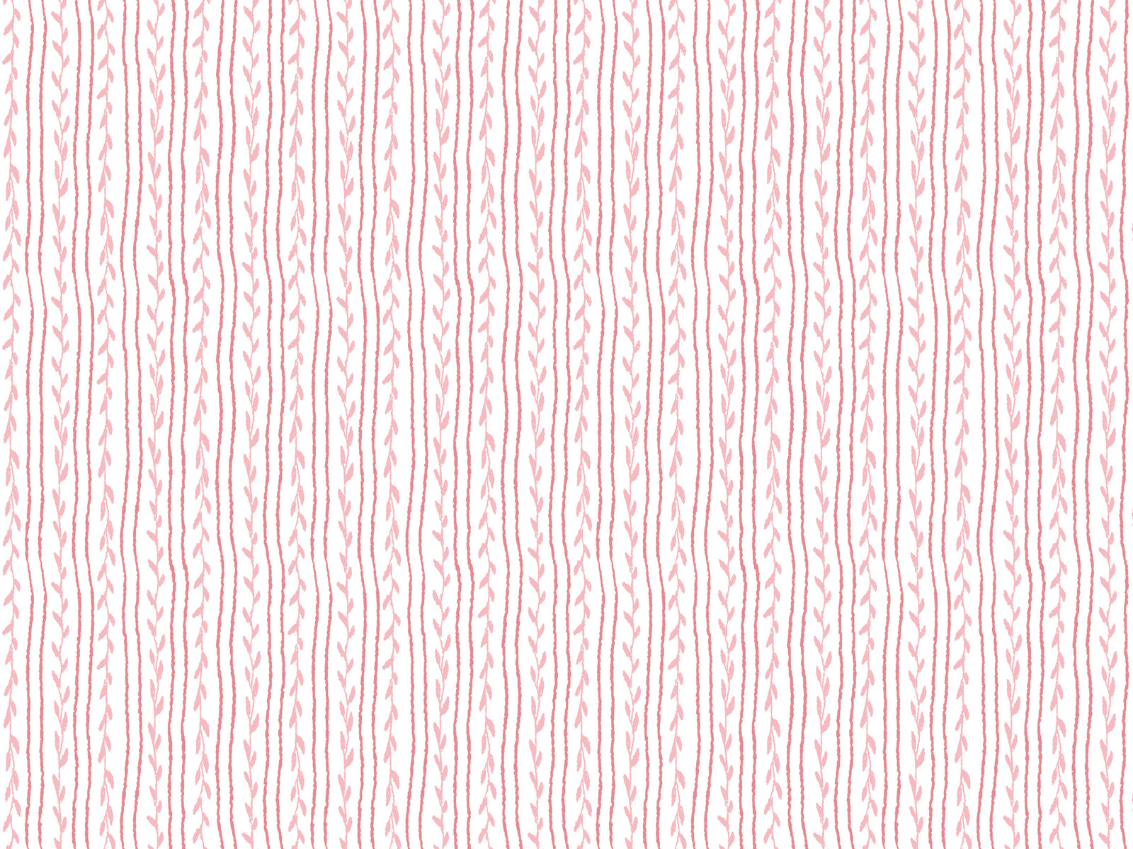 Soft Vines Pink Wallpaper