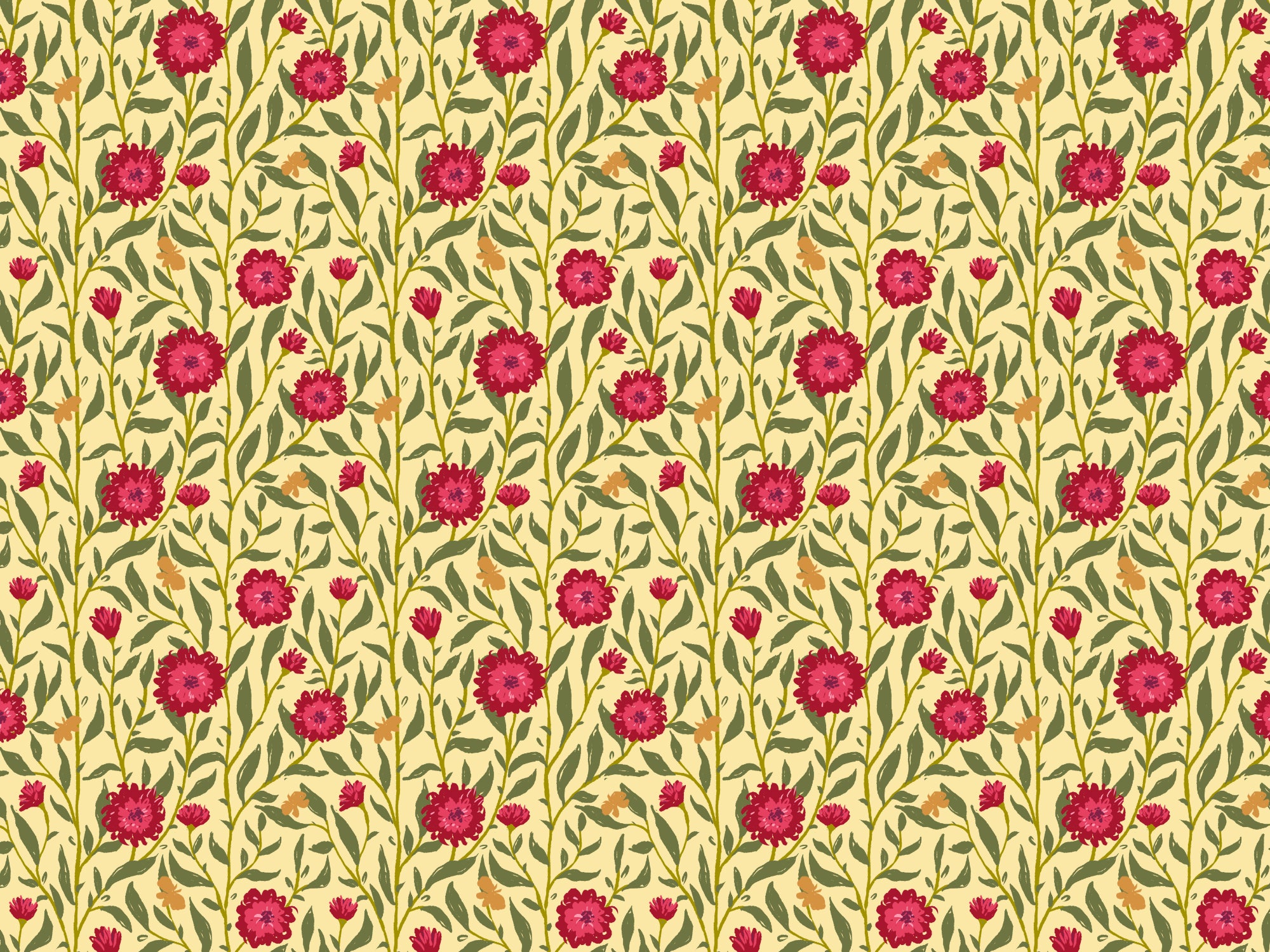 Magenta Magenta Spring Trellis Wallpaper