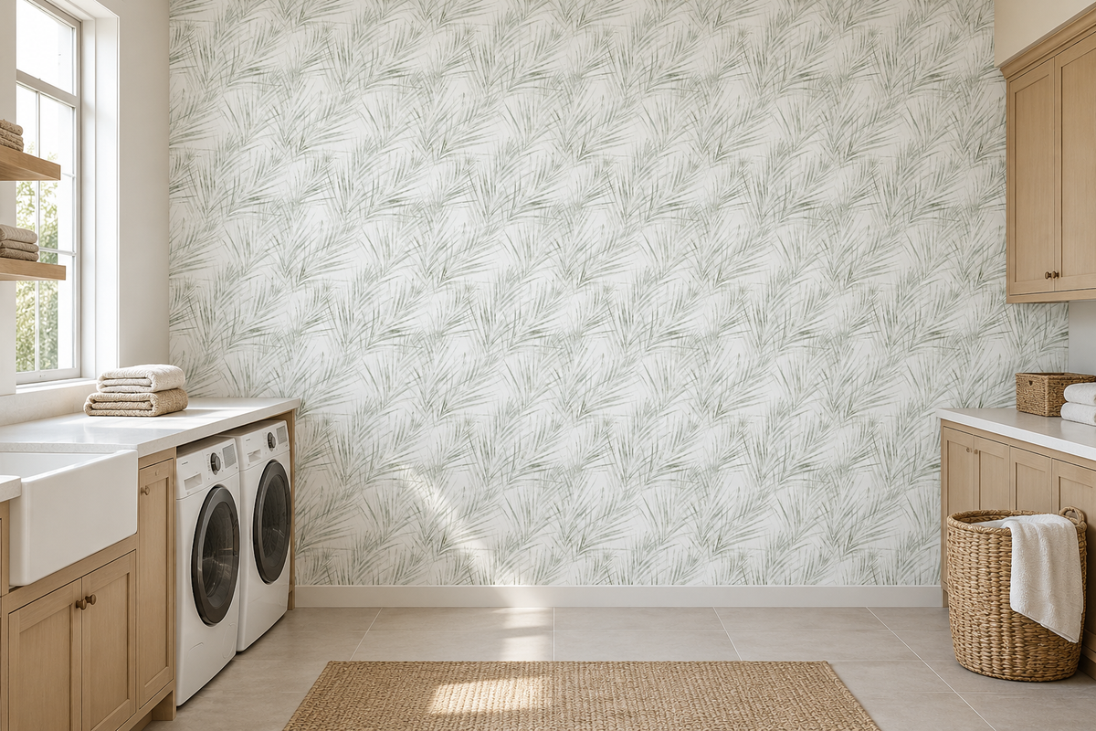 Sage Palm Botanical Sketch Wallpaper⁠