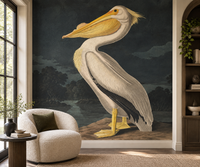 Weiße Pelican Wallpaper Wandbild