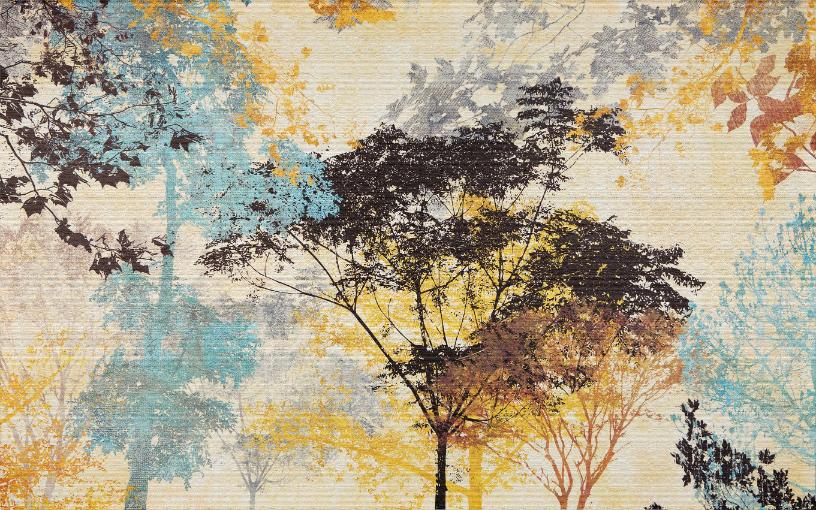 Murale colorato di tela astratta in tela astratta murale in your room — zoomed