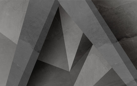 Geometric Monochrome Patterned Wallpaper Mural