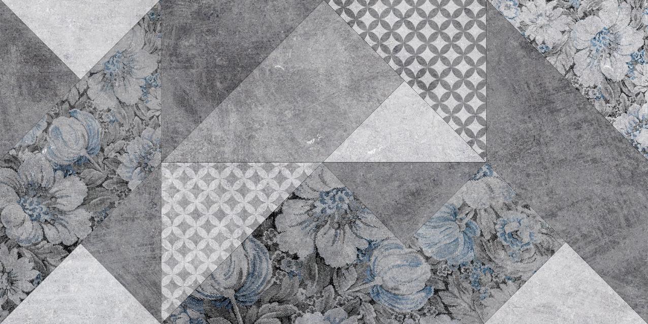 Szary w kolorze geometrycznym kwiatom tapety malowidła ścienne in your room — zoomed