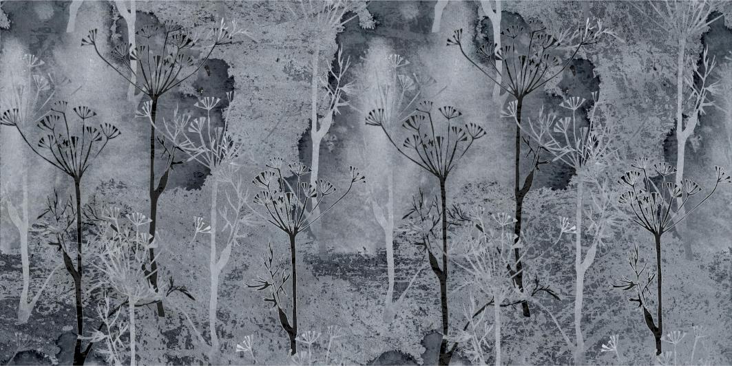 Graue Grunge Tropicano Tree Tapete