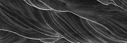 Schwarz -Weiß -Wellen -Marmor Wallpaper Wandbild