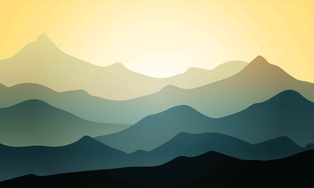 Beautiful Green Mountain Wallpaper Mural