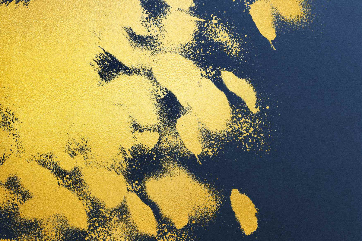 Golden Colour Brush Strokes Wallpaper Mural in your room