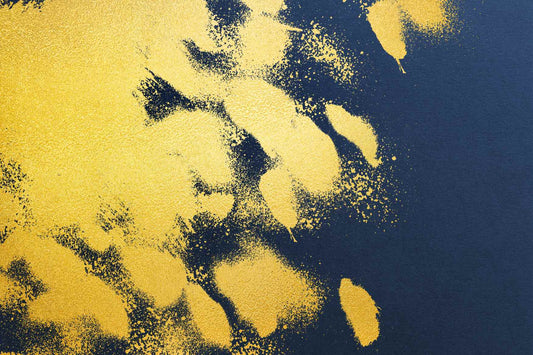 Brusque de couleur dorée Strokes Wallpaper Mural