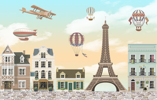 BAMBINI SALA EIFFEL TOWER CITTÀ MURALE