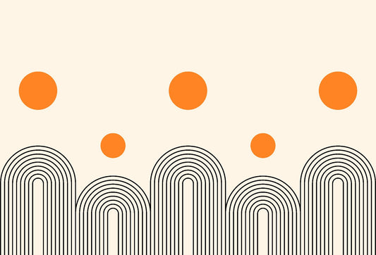 Geometric Boho Art Line Wallpaper Mural