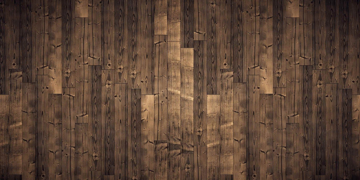Elegante carta da parati in legno in quercia marrone scuro solido in your room — zoomed