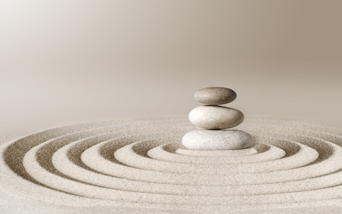 Zen meditative Spa -Stein -Tapete Wandbild