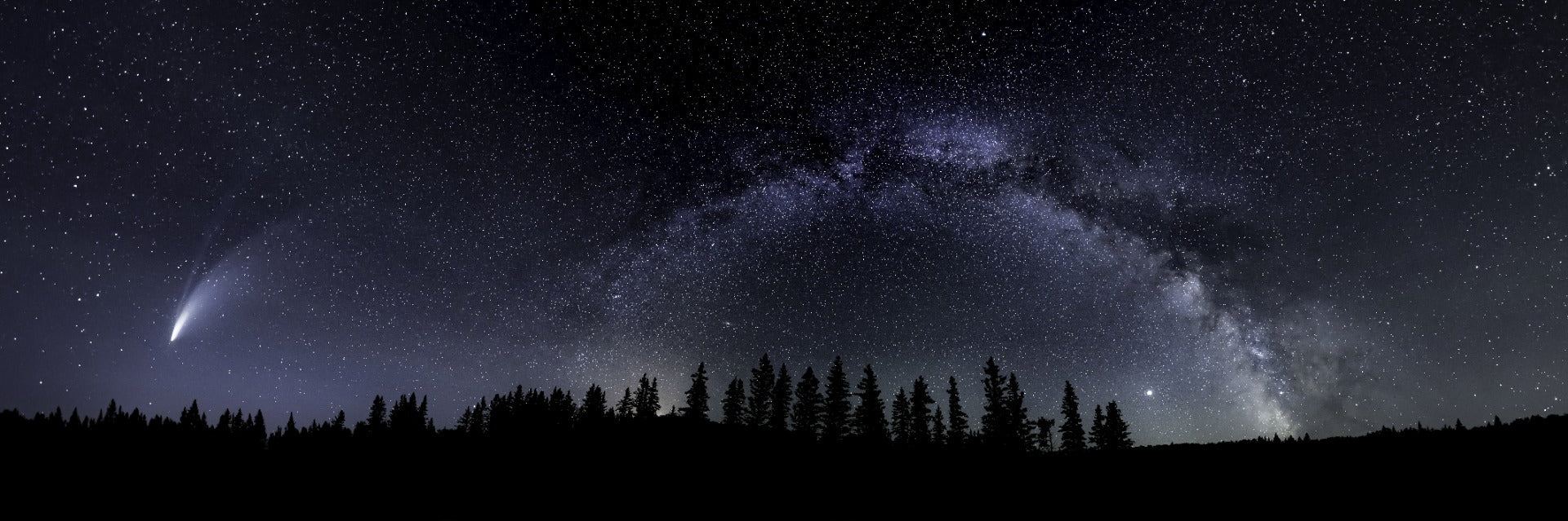Murale di carta da parati notturna stellata di latteo