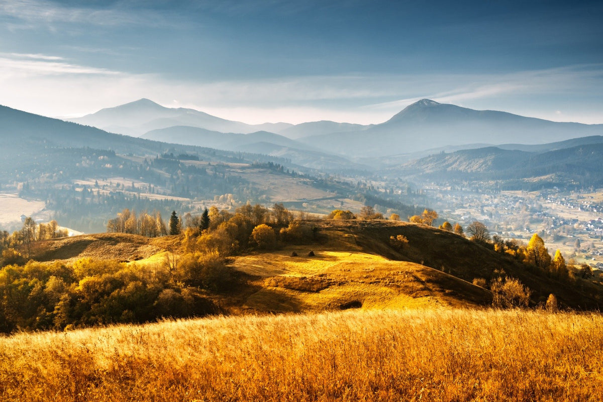 Natural Herbst Mountains Welly Tapete Wandbild in your room