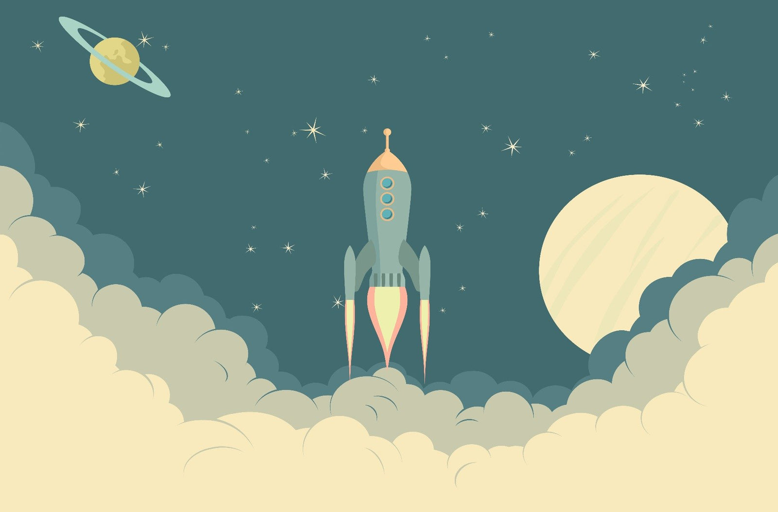 Lancez Rocket Kids Cartoon Wallpaper Mural
