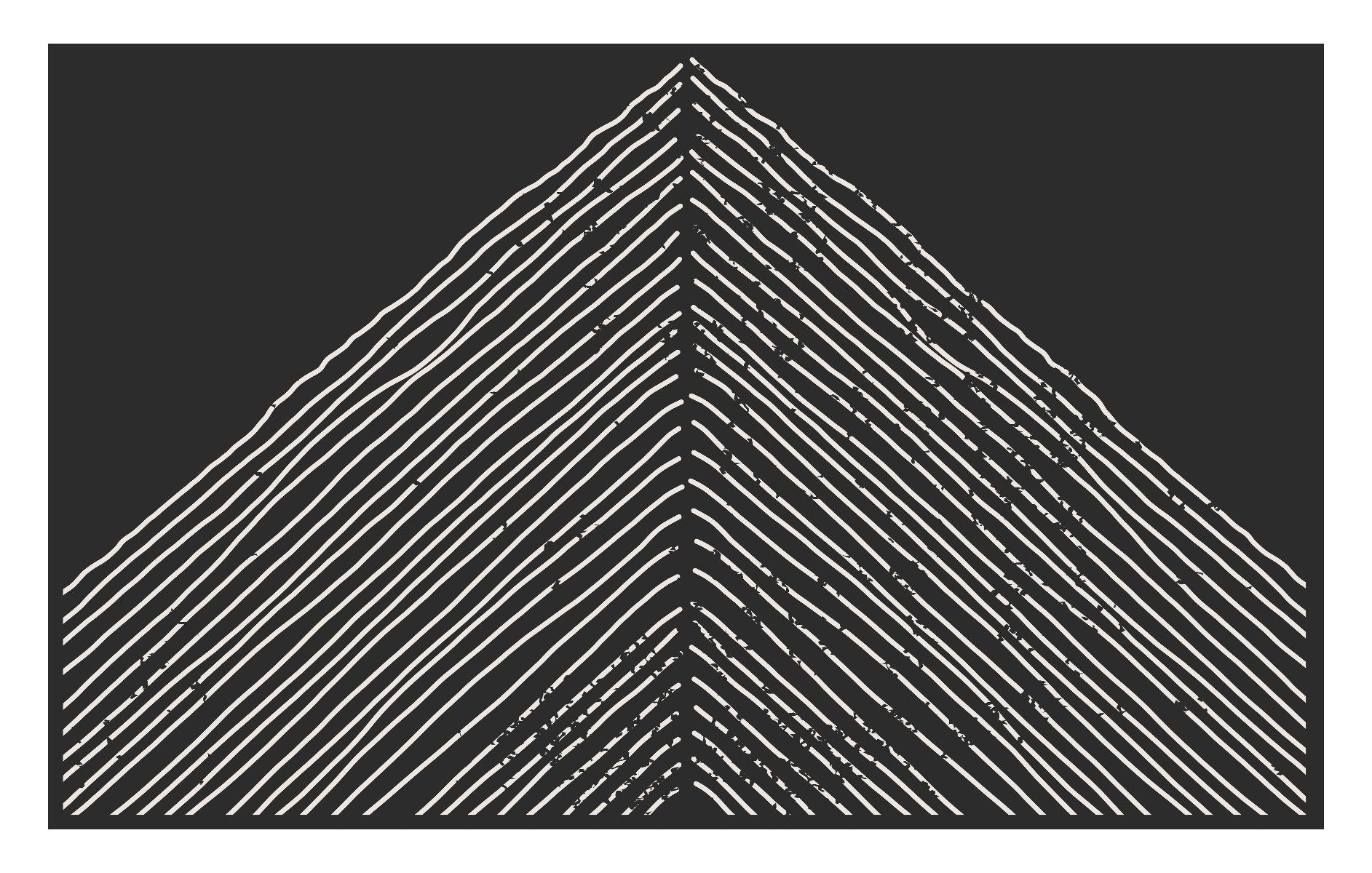 Abstraktes Triangle Mountain Tapete Wandbild