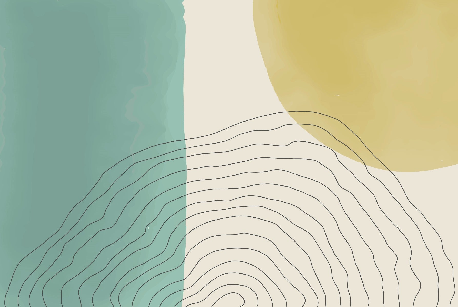 Dual Tone Watercolor Abstract Wallpaper Mural
