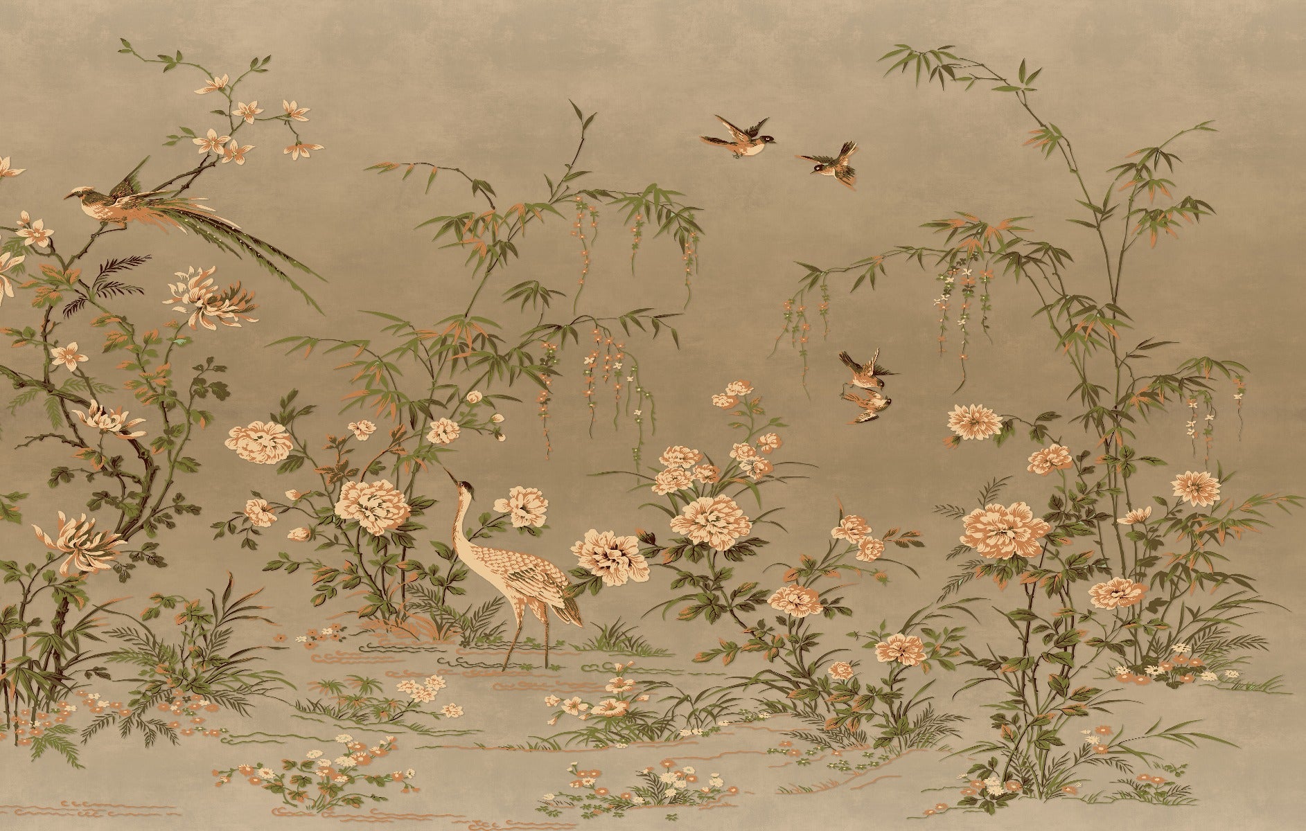 Fond d'écran chinoiserie murale