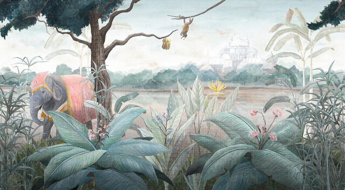 Royal Elephant Wallpaper Mural for Wall in your room — zoomed