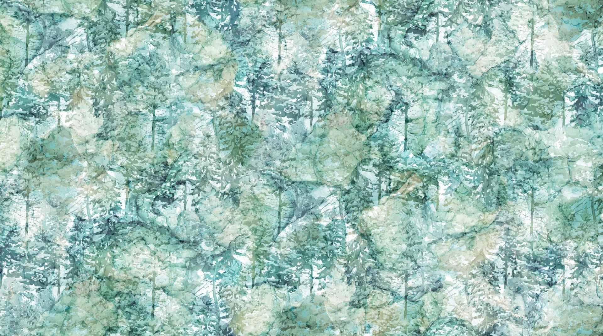 Fresh Green Vibes Tropical Forest Wallpaper Mural