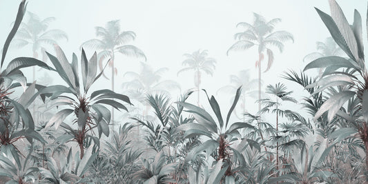 Watercolor Riverside Forest Wallpaper Mural