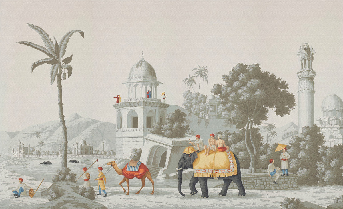 Royal Mughal su Elephant in The Forest Wallpaper in your room — zoomed
