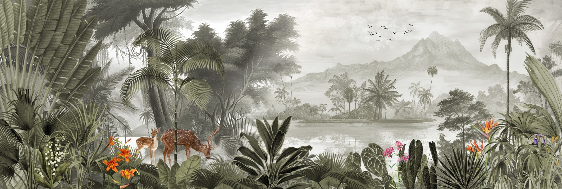 Mughal Kingdom Royal Jungle Wallpaper Murales