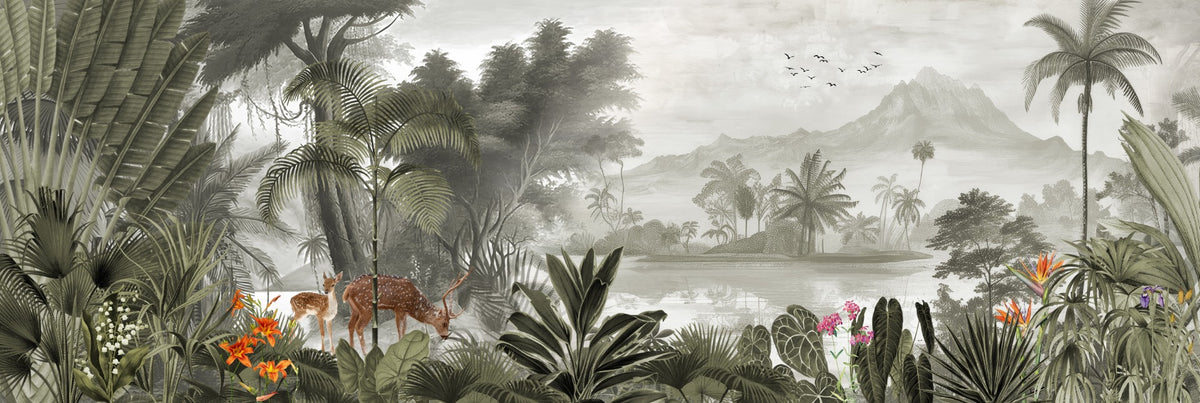 Royaume Mughal Royal Jungle Wallpaper Pinouilles in your room — zoomed