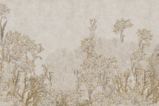 Monotone sépia fleurs peintures peints peints ombragés