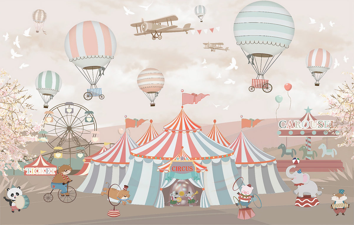 Pink Circus Pokój dla dzieci tapety murale