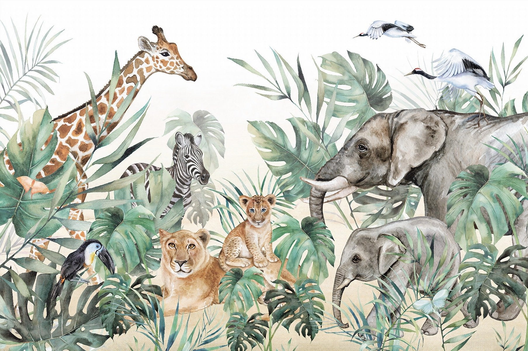 Kinderzimmer Royal Tiere Tapeten Wandbilder