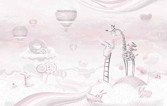 Pink Color Candy World tapetmalerier