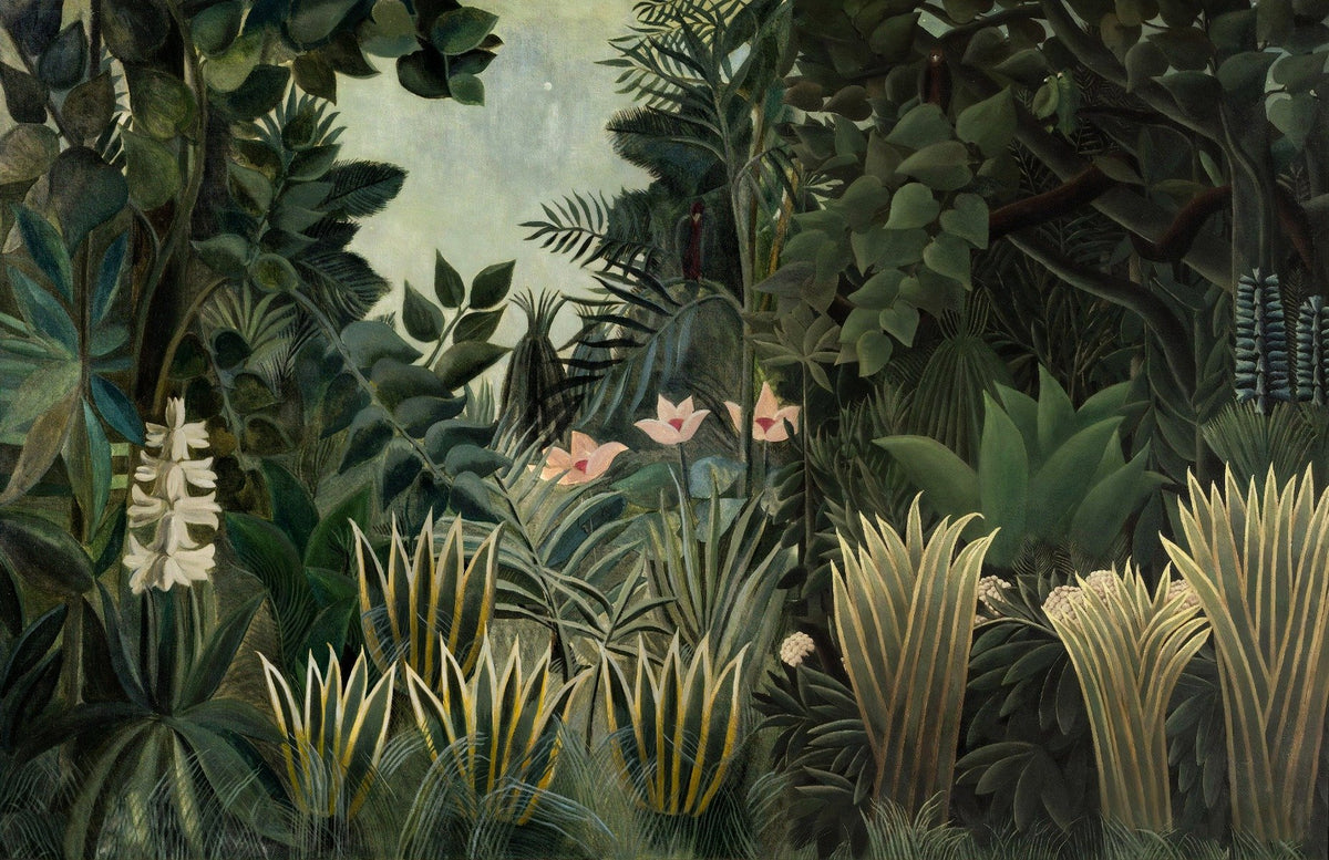 Lush Green Tropical Forest Wallpaper Murals in your room — zoomed