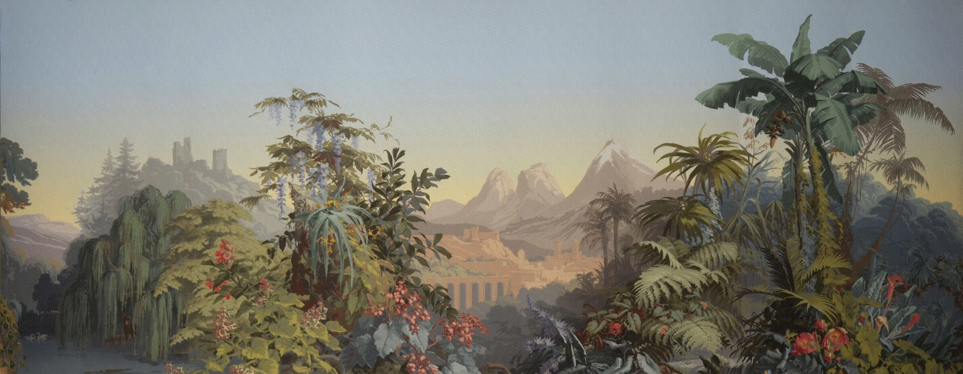 Tropenwald und Berge Tapeten Wandbilder in your room — zoomed