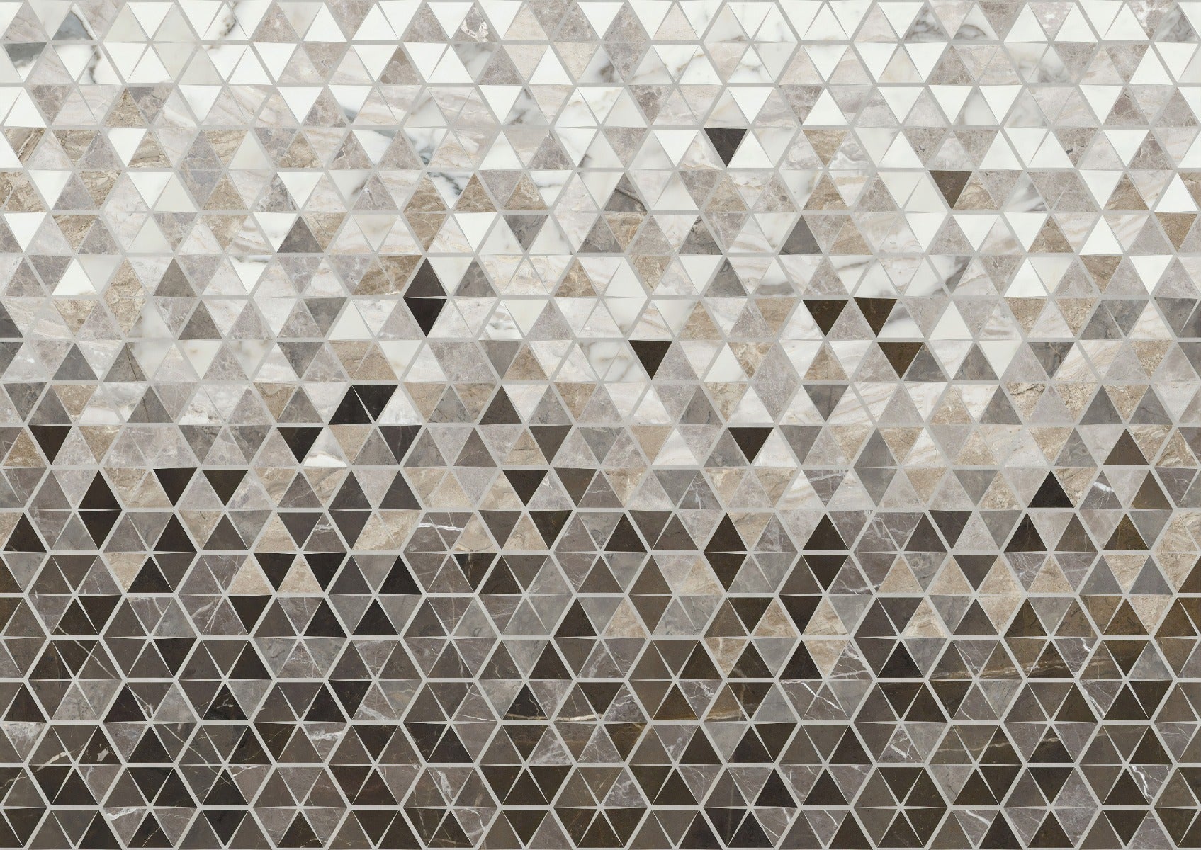 Sepia Triangle Tiles Wallpaper Mural - Giffywalls