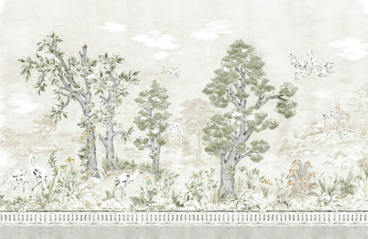 Watercolor Tress Wallpaper Murals