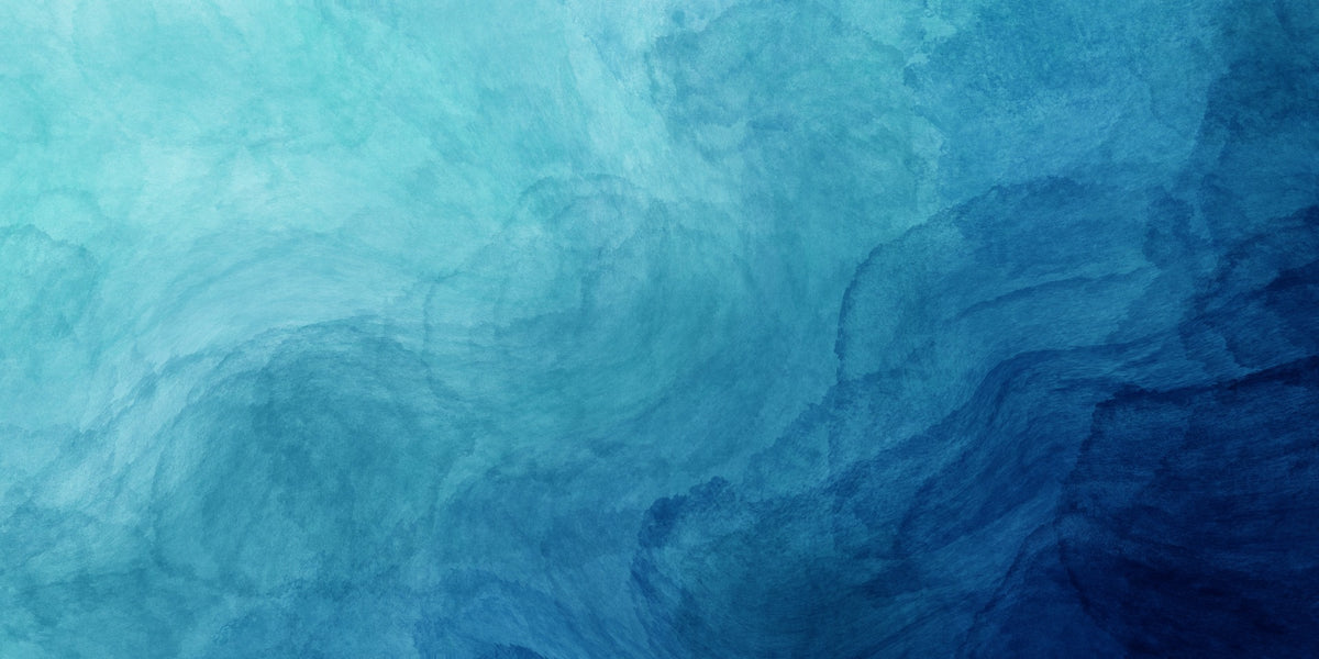 Blue Watercolor Abstract Design Wallpaper in your room — zoomed