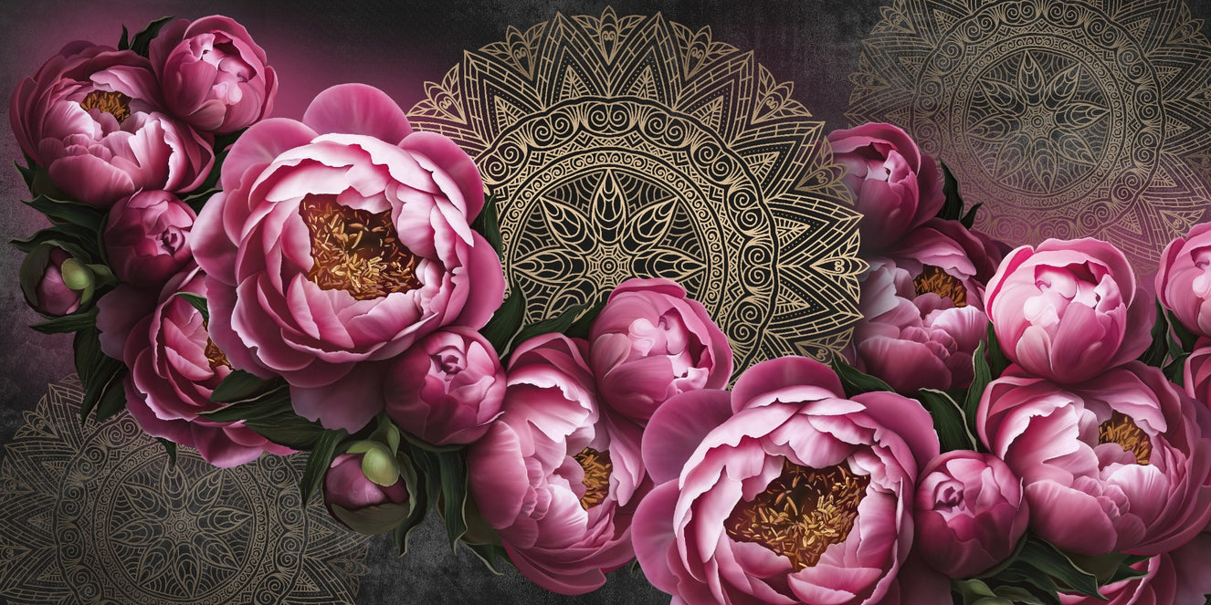 Pink Floral Mandala Design Murale de fundal